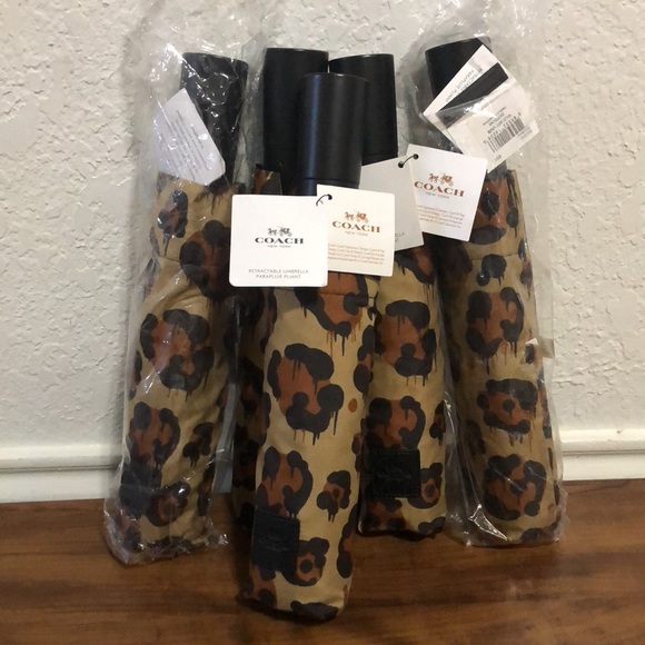 Coach Retractable Umbrella Parapluie Pliant - Picture 8 of 9